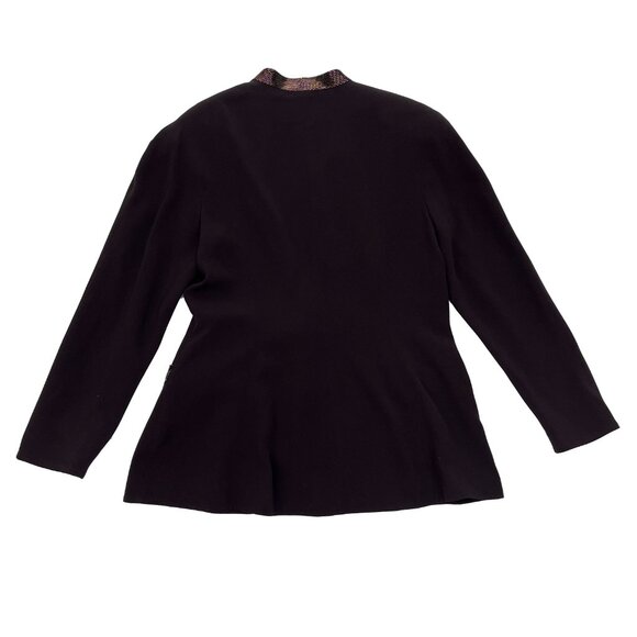 Vintage Daymor Couture Mercedes Ferreira Beaded Blazer Jacket Purple Womens 12 - Picture 7 of 7